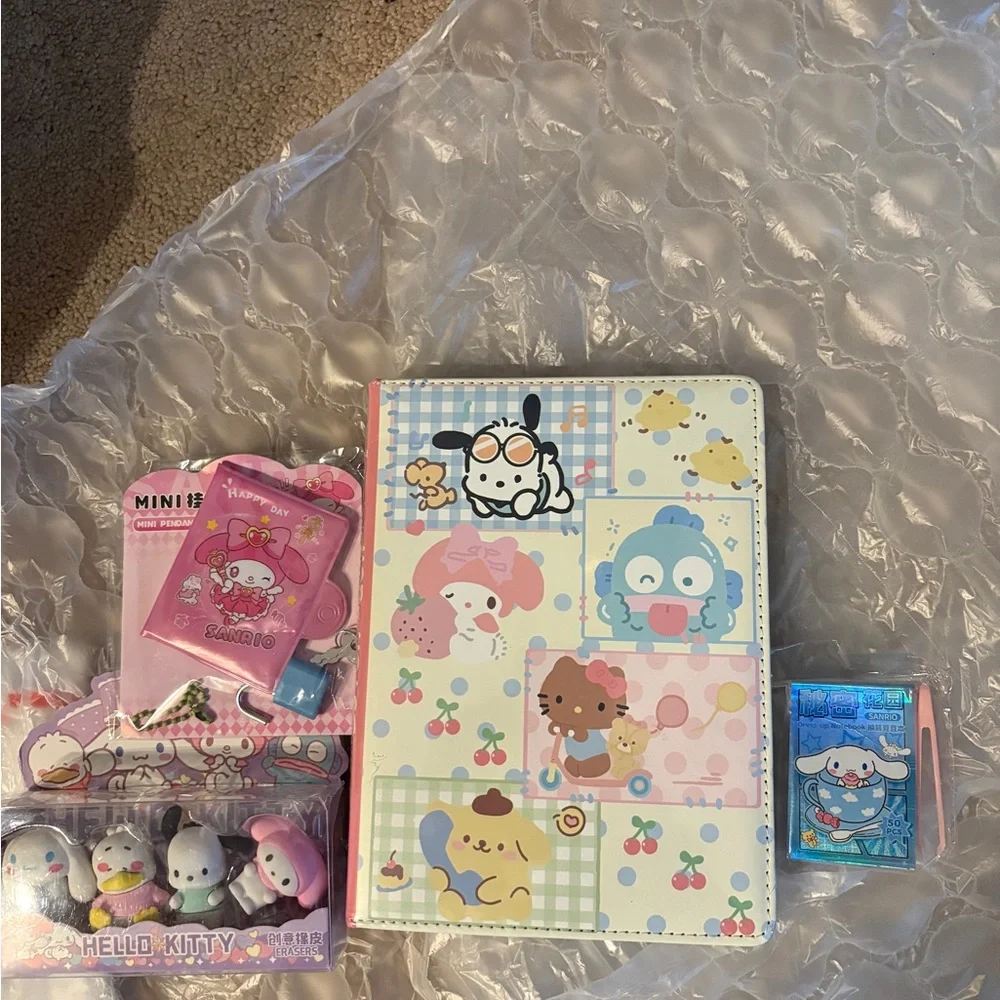Sanrio Character Patchwork Hardcover Notebook - Pastel Multi‎